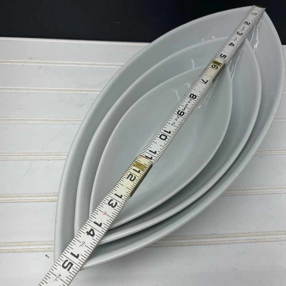 Sur La Table Pointed Oval Nesting Bowls Set of Three